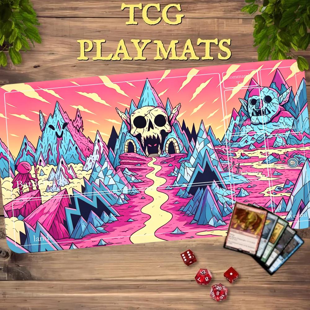 Door Mat Blank - Tappetino da Gioco Cartoon Pink Skull