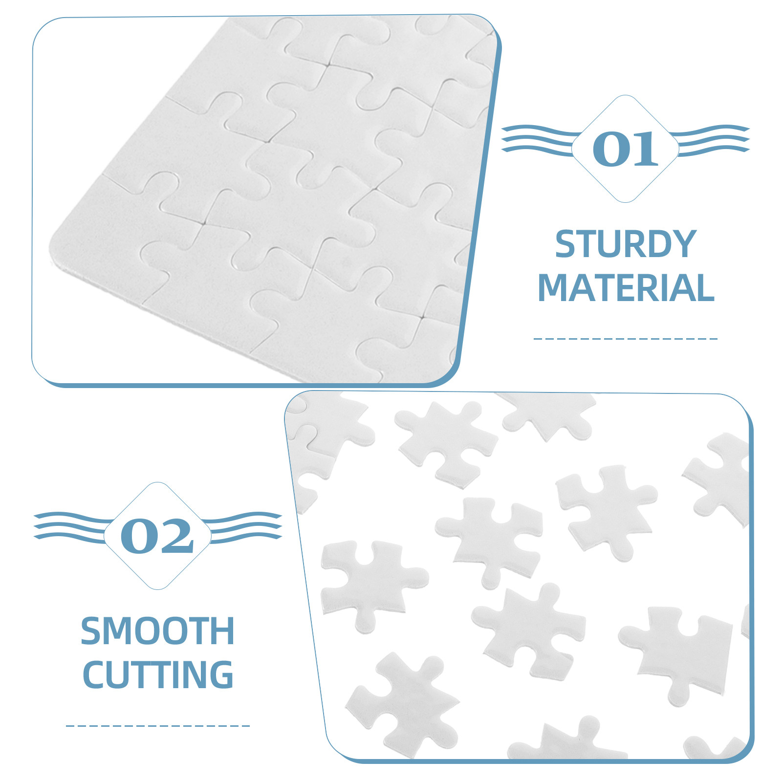 4 Fogli di Pezzi di Puzzle Bia - Puzzle Blank White recensione e prezzo